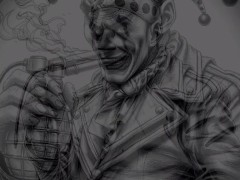 Coulrophilia Hypnotic Clowns Wearing Leather Smoking Stogies