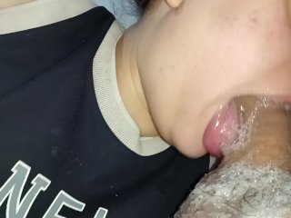 blowjob licking drooling saliva, she is perfect sucking, perverse