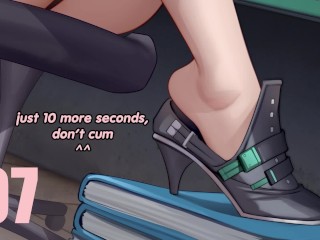 Yanagi wants to see if her Shoes are enough to make you Cum Early(soft Femdom, Shoe Fetish, Feet)
