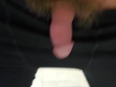 Pissing missed the bowl so soft after sauna long foreskin