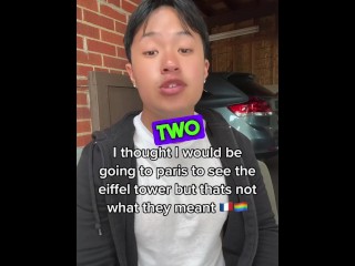 Asian Boy Gets Eiffled Tower