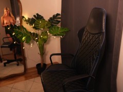 She lifted her legs to ventilate her pussy and began to masturbate