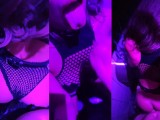 Stripper gets fucked in the backstage restroom