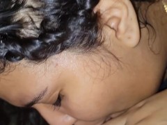 A black college girl gives oral sex to her boyfriend's best friend