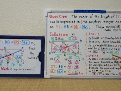 Find the ratio of length of ST to BD in the simplest integer ratio.720p[JapanMath]