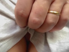 OMG!Dirty fingers touching my pussy in a cramped bus. Pussy without panties
