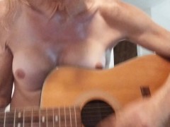 TS Traci Ann Topless Guitar Only Rock and Roll but I like it