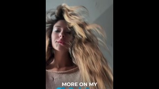 Slutty teen shows her naked TITS on camera