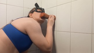 Sissy Sucking monter cock and tasting ass