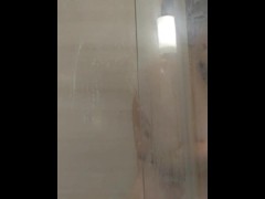 Homemade Shower Compilation: Rubbing my Juicy Ass, Big Tits, and Plump Pussy on the Glass!