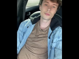 把我的车停下来自慰，差点被抓住！🍌😈