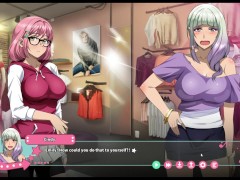 Futa Fix [ Futanari Hentai Game ] Ep.3 huge FACIAL cumshot in the night club bathroom !