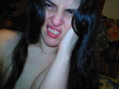 SINGING Naked Small Breast Hairy Camgirl Freestyle Sings What Am I To You Nipple