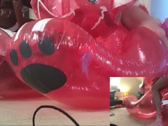 Proud skunk inflatable shows all