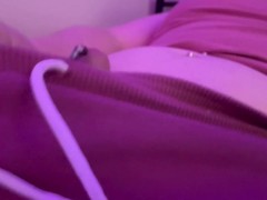 Chubby horny transgender girl can’t keep her hands off her tiny cock