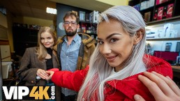 VIP4K的。我和 Veronica Leal 操了一个假的变态国王的小妞 Fibi Euro 并玩他的球