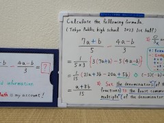 Revised (7a+b)/5-(4a-b)/3.[JapanMath](lesbian)
