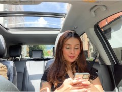 Sucking a big dick while my husband drives around - Screenshot 1 of 16 - Public