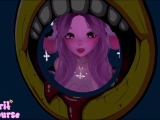 Bimbo Cow 吮吸鸡巴并在 Gloryhole 乱搞！~VR ERP~