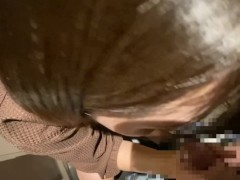 トイレでオナニー中に撮影者が勃ってしまったのでフェラしちゃいました/オナニー/フェラ/素人/日本人/カップル/陰毛 - Screenshot 11 of 16 - Real Couple