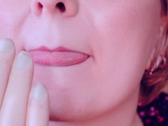 I'm your dentist. I will feel your teeth with my gloves. ASMR.