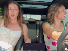 Nadia Foxx & Serenity Cox using Lush remote controlled vibrators in public drive thru & cumming hard - Screenshot 6 of 16 - Adult Toys
