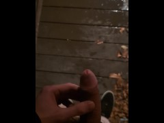 Late night pee outside