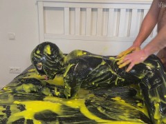 Latex fuck in slime/gunge trailer - Screenshot 16 of 16 - Latex