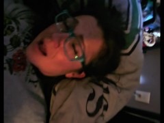 Early morning choke and fuck