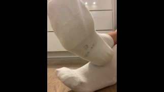 White socks on my feet to brainwash