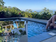 outdoors ASSFUCKING and Blowjob at the pool