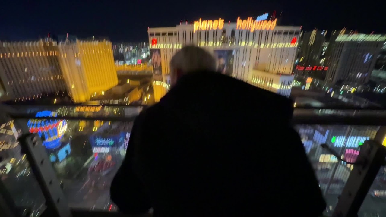 Vegas Balcony Fuck in Public! MILF Doggy Sex on Cosmopolitan Hotel terrace.