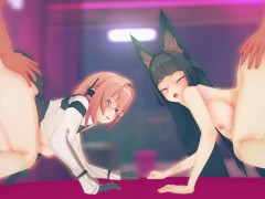 【ゼンレスゾーンゼロ 乱交セックス2】月城柳,星見雅が集団エッチする3Dエロアニメ動画(Tsukishiro Yanagi,Hoshimi Miyabi group orgy sex2.)