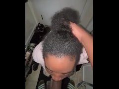Ebony BBC Blowjob ( I love when daddy shoves it down my throat )