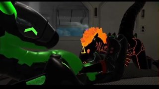 Synth slut worships cock