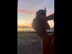 Sensual doggy against the window with a view - Sureau