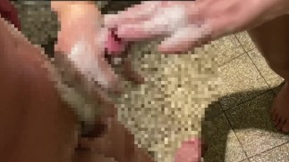 現役看護師お風呂で泡まみれ手コキ/素人/カップル/看護師/巨乳/美乳/乳首/お風呂/泡