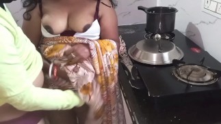 Indian Telugu Bhabhi Fucked In Kitchen With Neighbor Boy