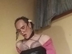 Femboy Kiri shocking Orgasm on BBC dildo and shoots cum in her own face vol. 7