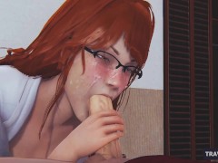 Milf stepmom struggling dick with her mouth