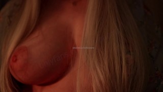 doing handjob while showing boobs