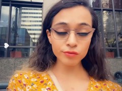 Gasp, AnaKawaii99 Exposes her Huge GirlCock in Public!!