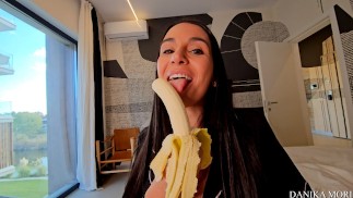 The perfect good morning! Hard cock, beautiful natural wet pussy, takes a big load of cum!