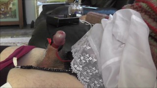 Cock Slowly Growing and the Cumming Hands Free with Estim