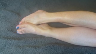 Blue nails - toes and feet