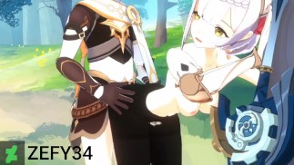 Noelle и Aether занимаются сексом в лесу | GENSHIN IMPACT 3D АНИМАЦИЯ
