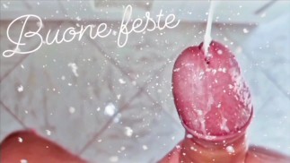 HOME ALONE | CHRISTMAS CUMSHOT - COME AND DRINK MY CUM FROM MY BIG DICK