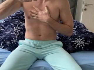 A HUGE SPERM LOAD on my Stomach - CUMMING HARD after Holding it for DAYS