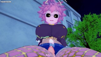 Mina von Boku No Hero Academia gibt Ihnen einen Footjob Hentai POV