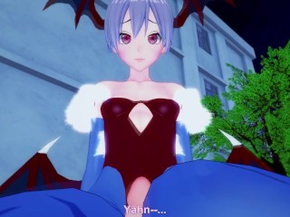 Lilith из Darkstalkers дает вам хентай футджоб от первого лица